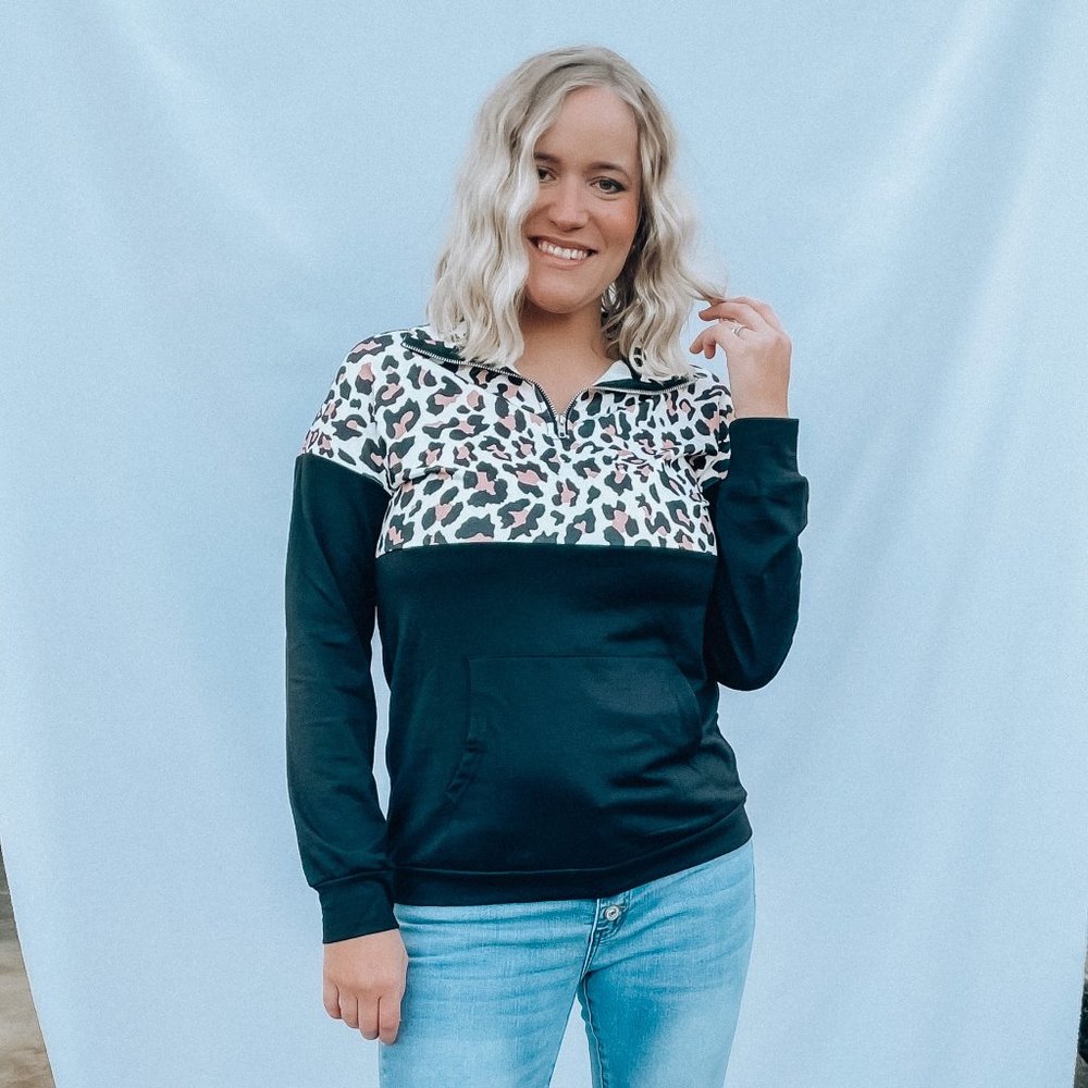 Living It Up Leopard Sweater